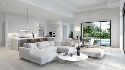 Contemporary primary home, emphasizing relief and comfort with open-plan living spaces, natural light, and soothing color schemes, an ideal sanctuary
