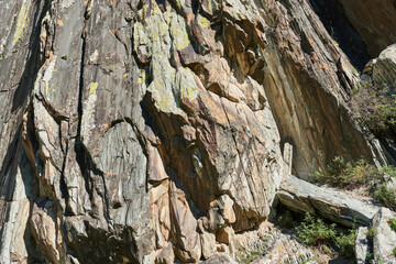 Close-up of the rock. Beautiful rock texture.