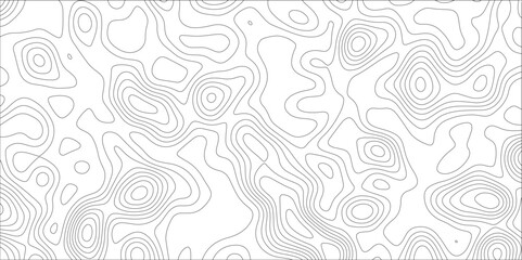 Ocean topographic line map with curvy wave isolines vector illustration. Abstract topographic contours map background, Vector contour topographic map. Cartography texture abstract banner use.