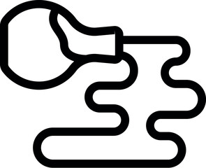 Medical icon of an enema representing colon cleansing and healthcare