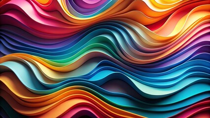 Obraz premium Multicolor Abstract Wavy Vibrant Background.