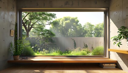 window in the garden