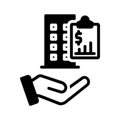 Vector solid black icon for Property manager