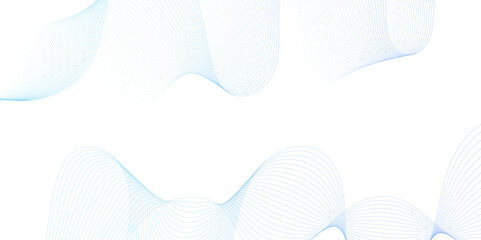 Smooth wave abstract vector background layout design.background image with dynamic curves.Abstract blue futuristic blend waves lines technology background and sound wave lines on white background.	