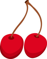 Twin red cherry