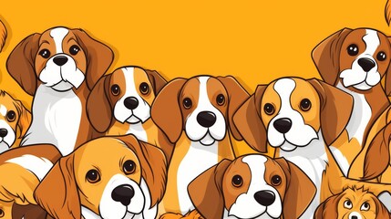 Obraz premium Dog Doodle Illustration Animal Design Graphic Character Puppy 31 Generative AI