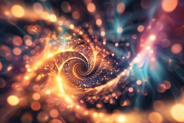 Abstract hypnotic color circles background for design