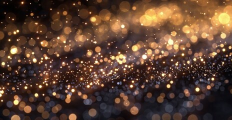 A bright, sparkling image of gold and blue lights