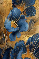 An elegant floral pattern with intricate details