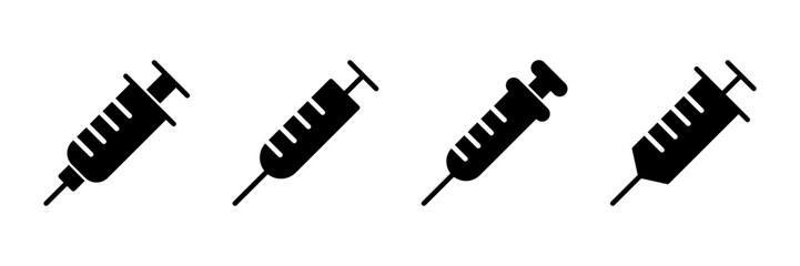 Syringe icon vector isolated on white background. injection icon