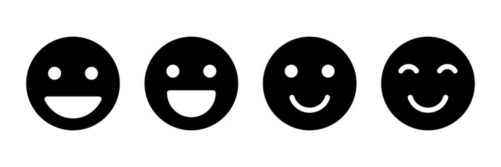 Smile icon vector isolated on white background. Smile vector icon. Emoticon Icon vector. Emoji