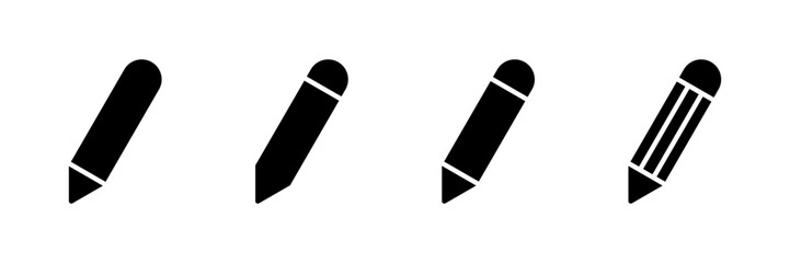 Pencil icon vector isolated on white background. Pencil vector icon