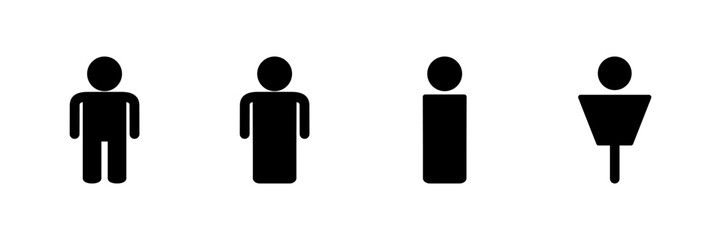 Man icon vector isolated on white background. male icon vector. human symbol