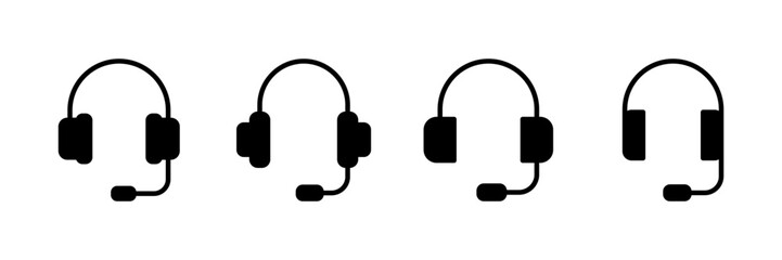 Headphone icon vector isolated on white background. Headphone vector icon. Call us