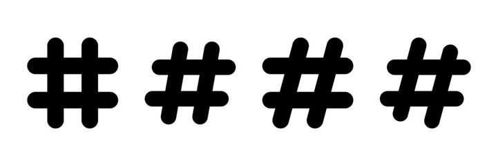 Hashtag icon vector isolated on white background. hashtag vector icon