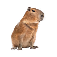 Capybara. Isolated on transparent background.