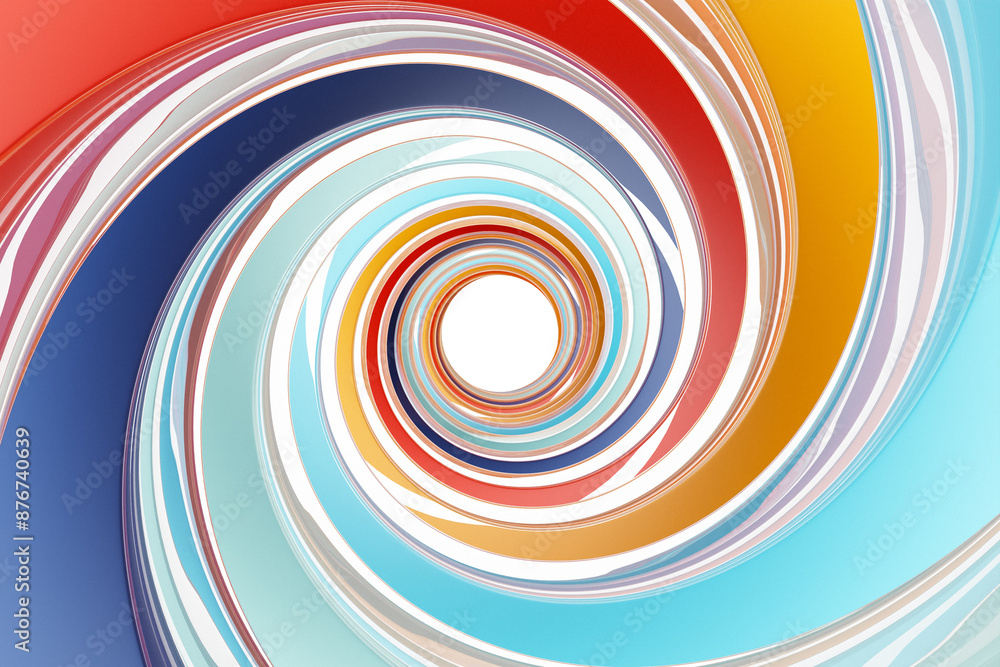 Poster 3d illustration of a abstract colorful background with scintillating circles and gloss. illustration
