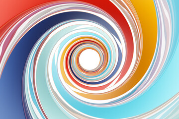 3D illustration of a abstract  colorful background with scintillating circles and gloss. illustration beautiful. Abstract background with twirl effect