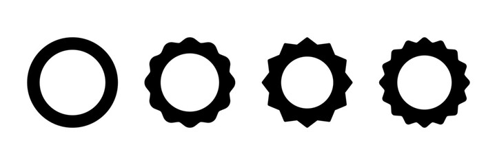 Badge icon vector isolated on white background. Awards icon. Achieve. Stamp