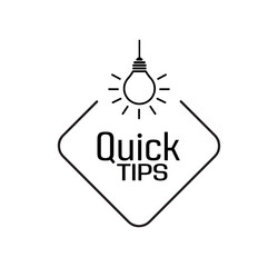 Obraz premium quick tips sign on white background