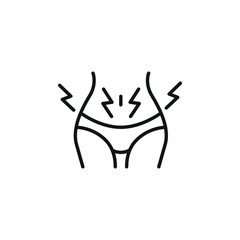 Menstrual pain icon. Simple menstrual pain icon for social media, app and web design. Vector illustration.