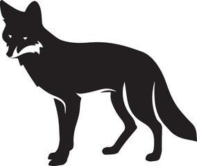 A Fox silhouette Illustration vector .