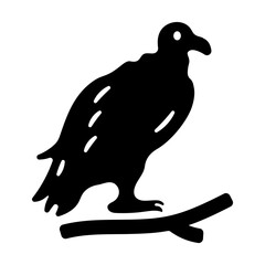 A glyph style icon of vulture 