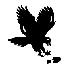 A solid icon of vulture bird 