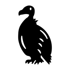 A glyph vector icon of gyps indicus