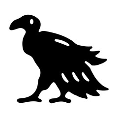 Coragyps atratus, solid style icon 