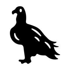 Solid style vector icon of carrion eater 