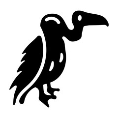 Griffon vulture icon in glyph style 