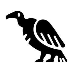 A solid icon of vulture bird 