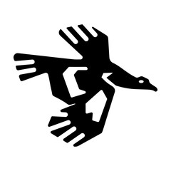 A glyph style icon of vulture 