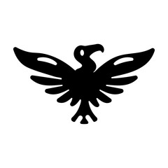A solid icon of raptor bird