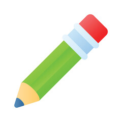 A pair of Lead pencils vector in trendy design style, isolated on white background