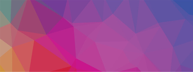 Fototapeta premium Gradient multicolor polygon pattern. Low poly design. Vector illustration 