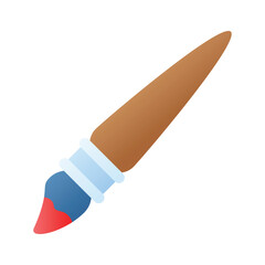 Handcrafted modern flat vector of paint brush, customizable icon