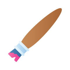Handcrafted modern flat vector of paint brush, customizable icon