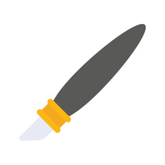 A tool with a sharp blade used for slicing or trimming materials like paper, cardboard, or fabric