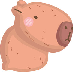 a vector of a cute capybara illustration