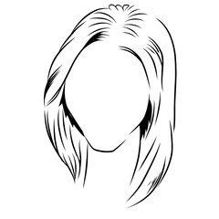 Woman Hairstyles Sketch