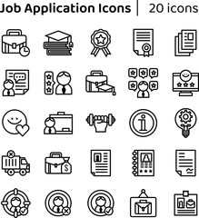Job Application Icon Set