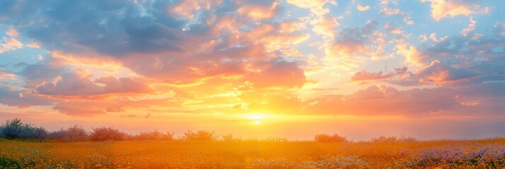 Golden sky background