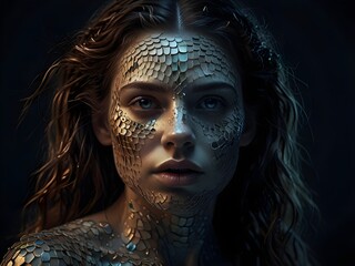 Pixelated Siren: A Haunting Blend of Beauty and Horror