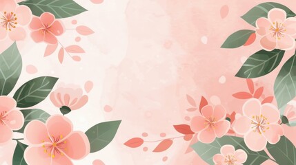 Vibrant watercolor illustration for Mothers Day with a colorful floral frame.