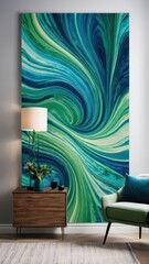 Vibrant Movement, An Abstract Wall Art Masterpiece in Living Space