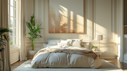 Background: The hotel room's background is adorned with elegant furniture and subtle lighting, creating a serene atmosphere for relaxation.