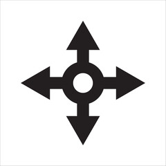 Arrow icon or logo in modern flat style. High quality black pictograms for website and mobile app design. Vector illustration in black.