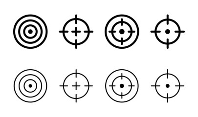Target icon set. goal icon vector. target marketing icon vector